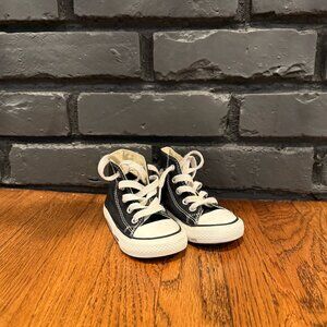 Converse All Stars Classic Black Canvas High Top Toddler Shoes Size 5